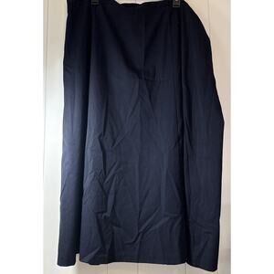 Sagharbor Women's Navy Blue Long Length Casual Skirt Size 22W V9